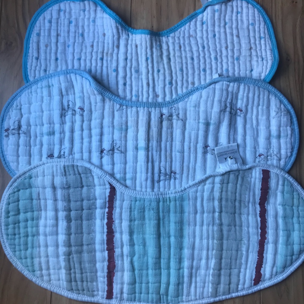 ADEN + ANAIS set of 3 bib/burp cloths